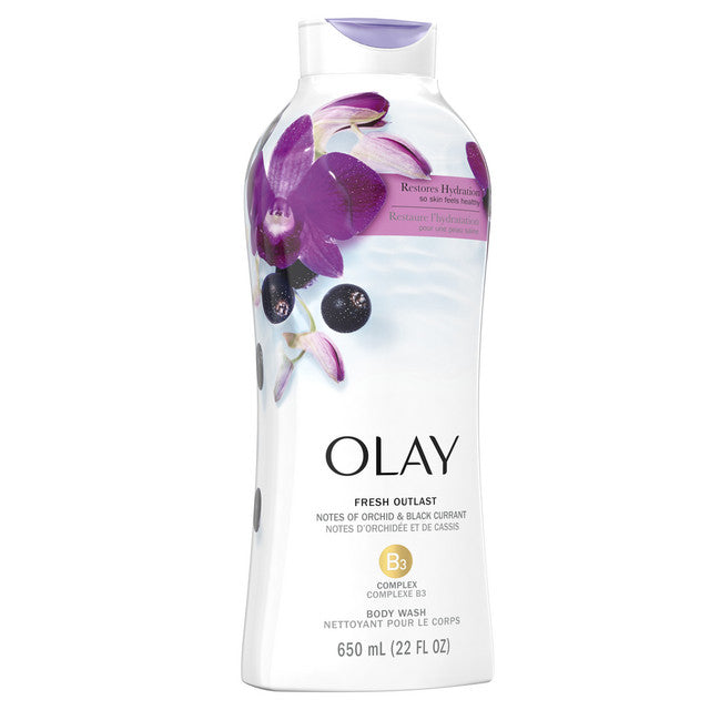 Olay Fresh Outlast Body Wash + B3 - Notes of Orchid & Black Currant - 700ml