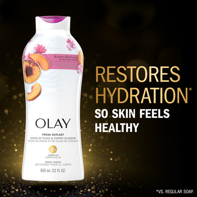 Olay Fresh Outlast Body Wash + B3 - Notes of Peach & Cherry Blossom - 700ml