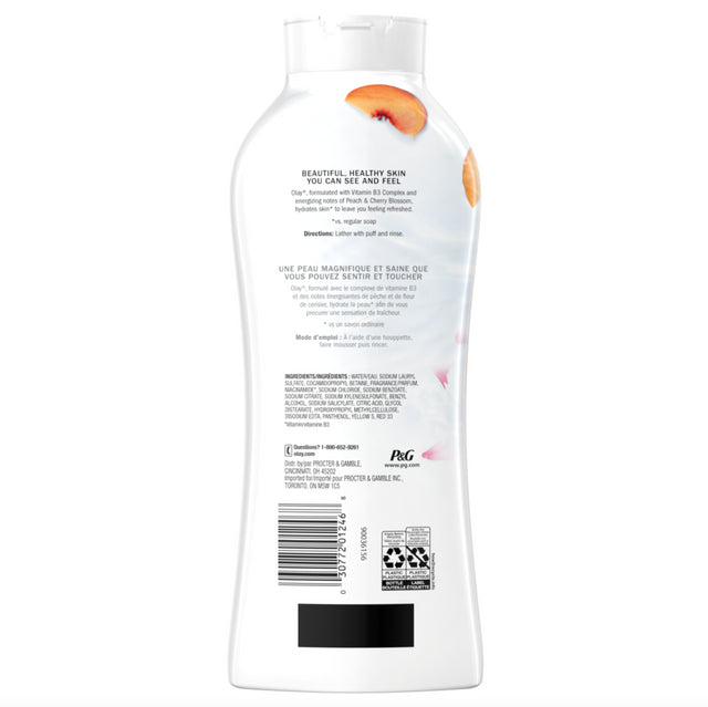 Olay Fresh Outlast Body Wash + B3 - Notes of Peach & Cherry Blossom - 700ml